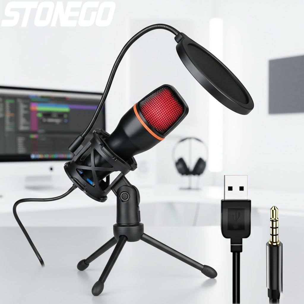 Condenser Microphone Kit - Professional USB Condenser Microphone Kit with