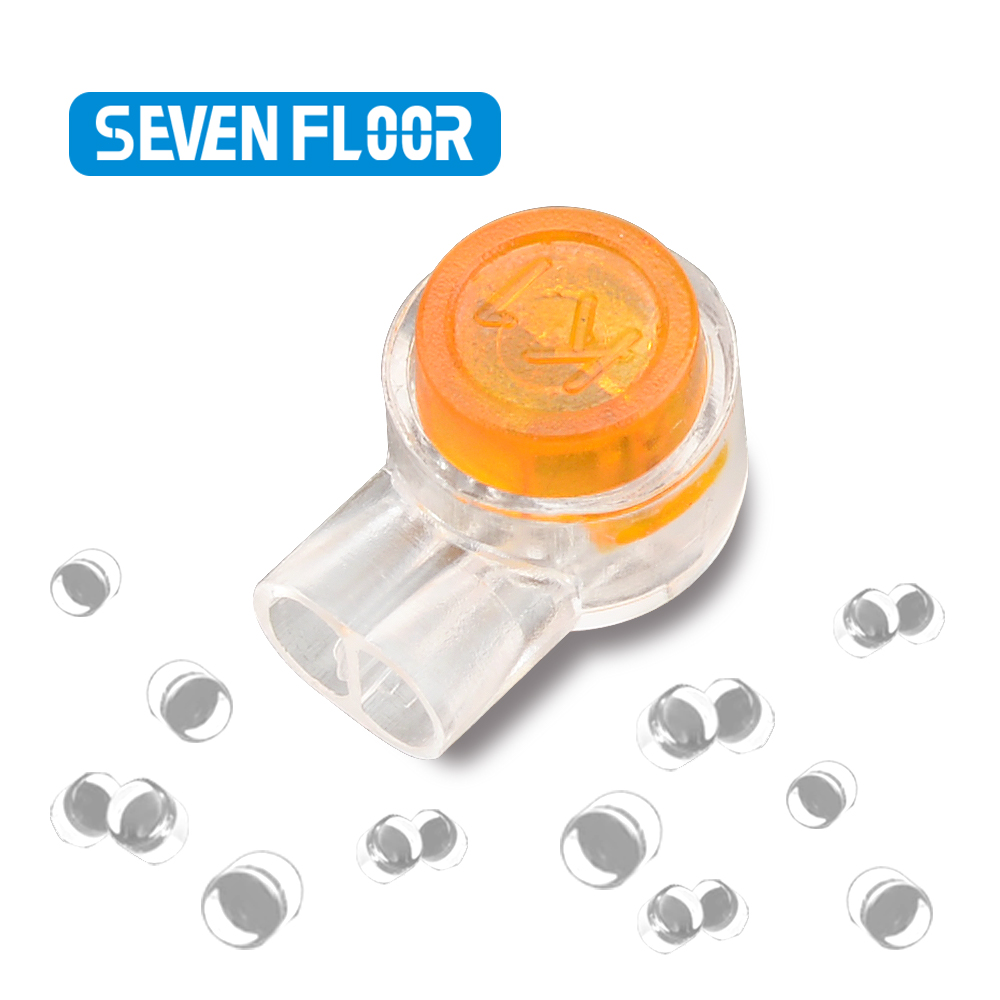 Rj45 Jack - 50/100/200PCS Waterproof Gel-Filled Orange Clear Button