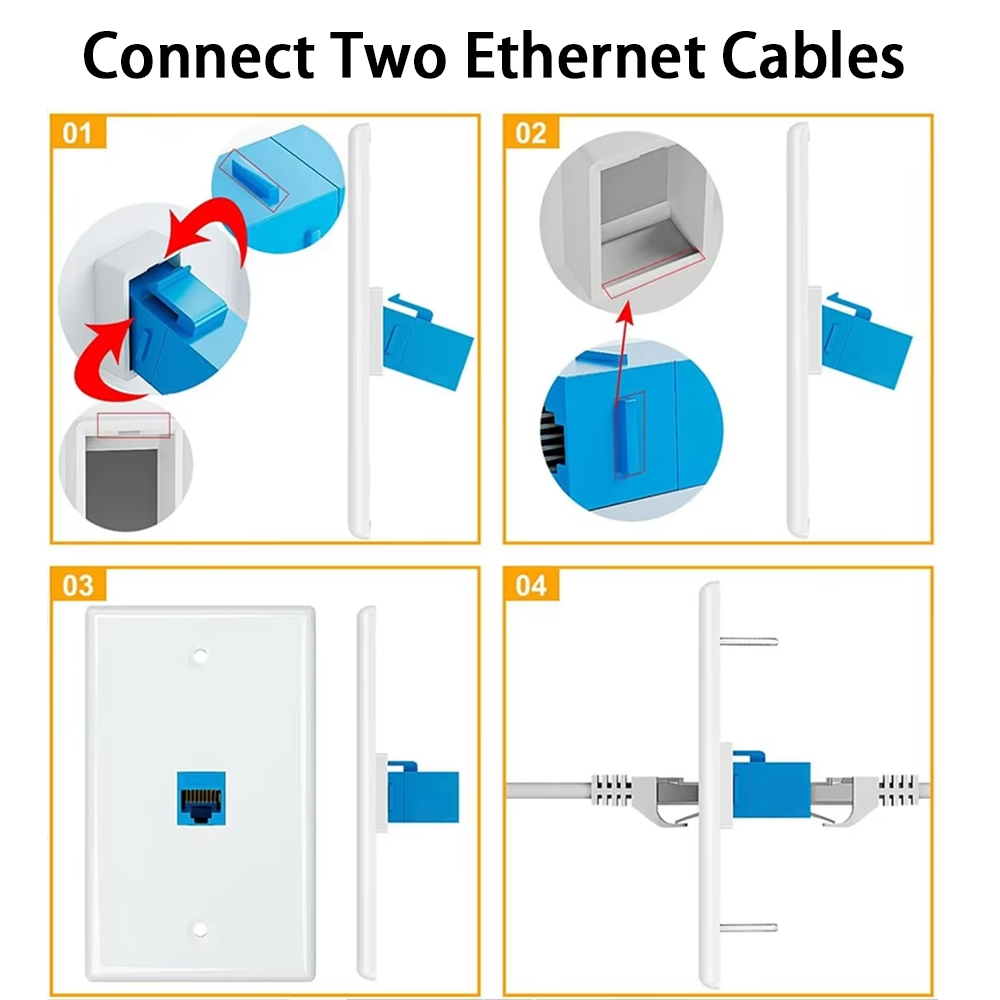 Rj45 Jack - 1PC Cat6 RJ45 Keystone Jack Wall