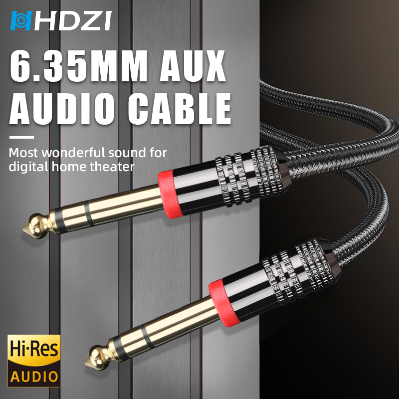Audio Interface - 6.35mm TRS Guitar Cable Stereo Audio