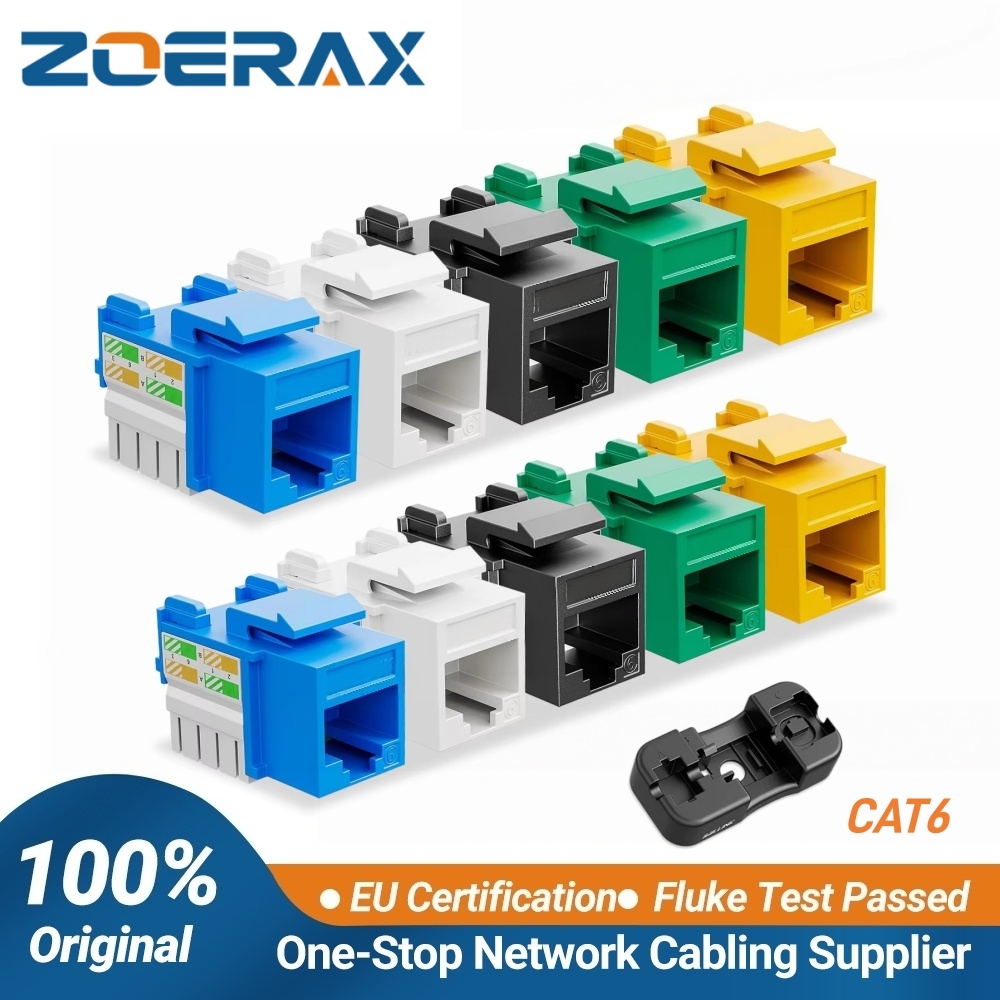 Rj45 Jack - ZoeRax 10-Pack RJ45 Keystone Jack, Cat6