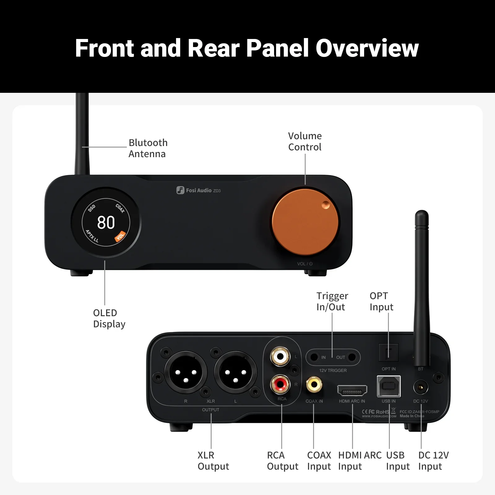 Audio Dac - Fosi Audio ZD3 Blue Fully Balanced