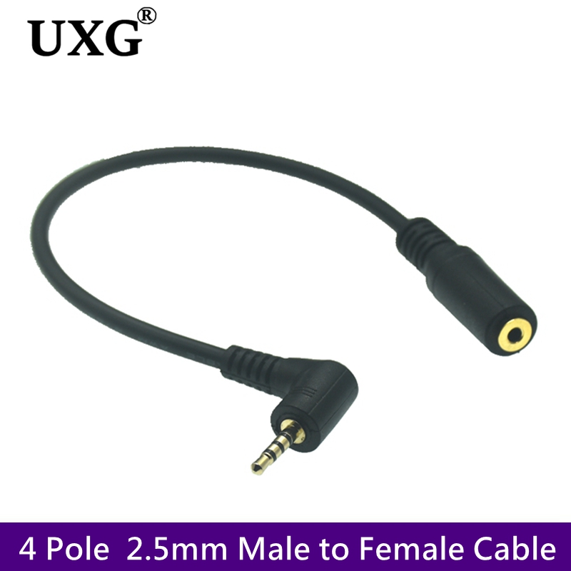 Audio Jumper Wire - 4 Pole Stereo 2.5mm Male To