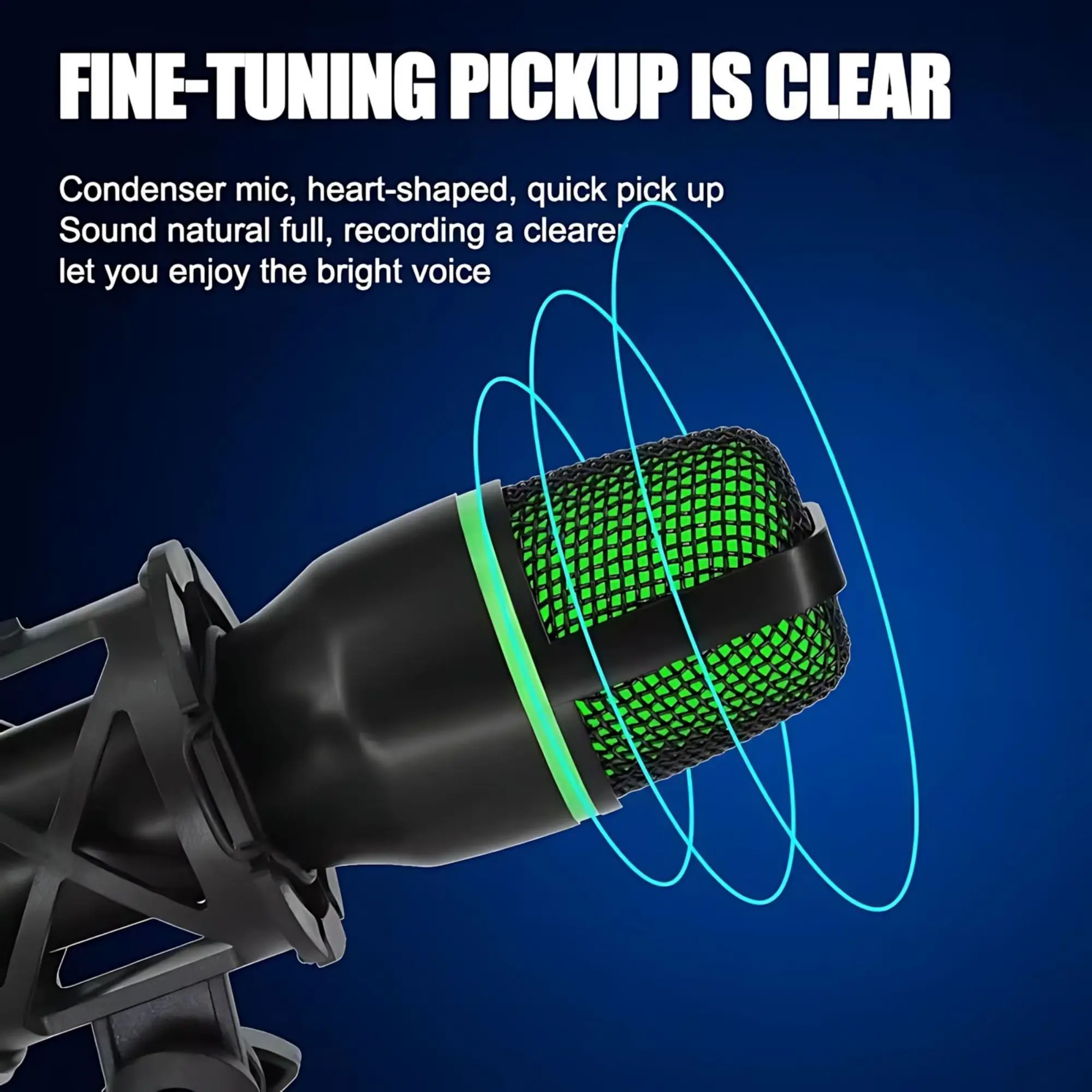 RGB Lighting Microphone Kit wi - Condenser Microphone Kit review and price