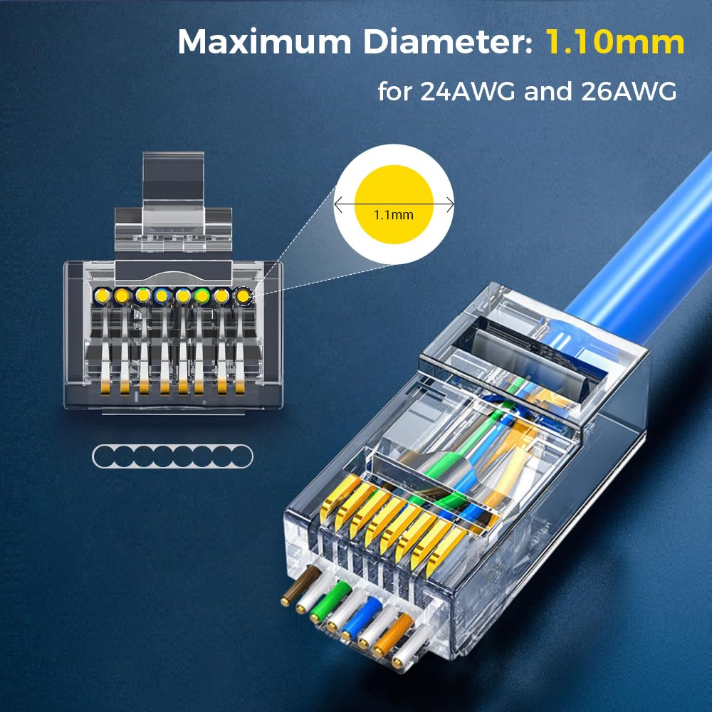 RJ45 Connector CAT6 Pass Throu - Rj45 Jack review and price