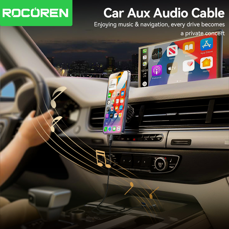 Rocoren 3.5 mm Jack Aux Audio  - Audio Jumper Wire review and price