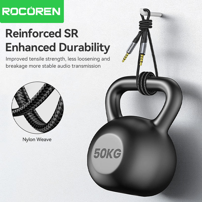 Rocoren 3.5 mm Jack Aux Audio  - Audio Jumper Wire review and price