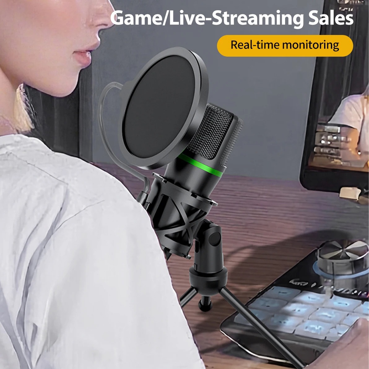 Professional USB Condenser Mic - Condenser Microphone Kit review and price