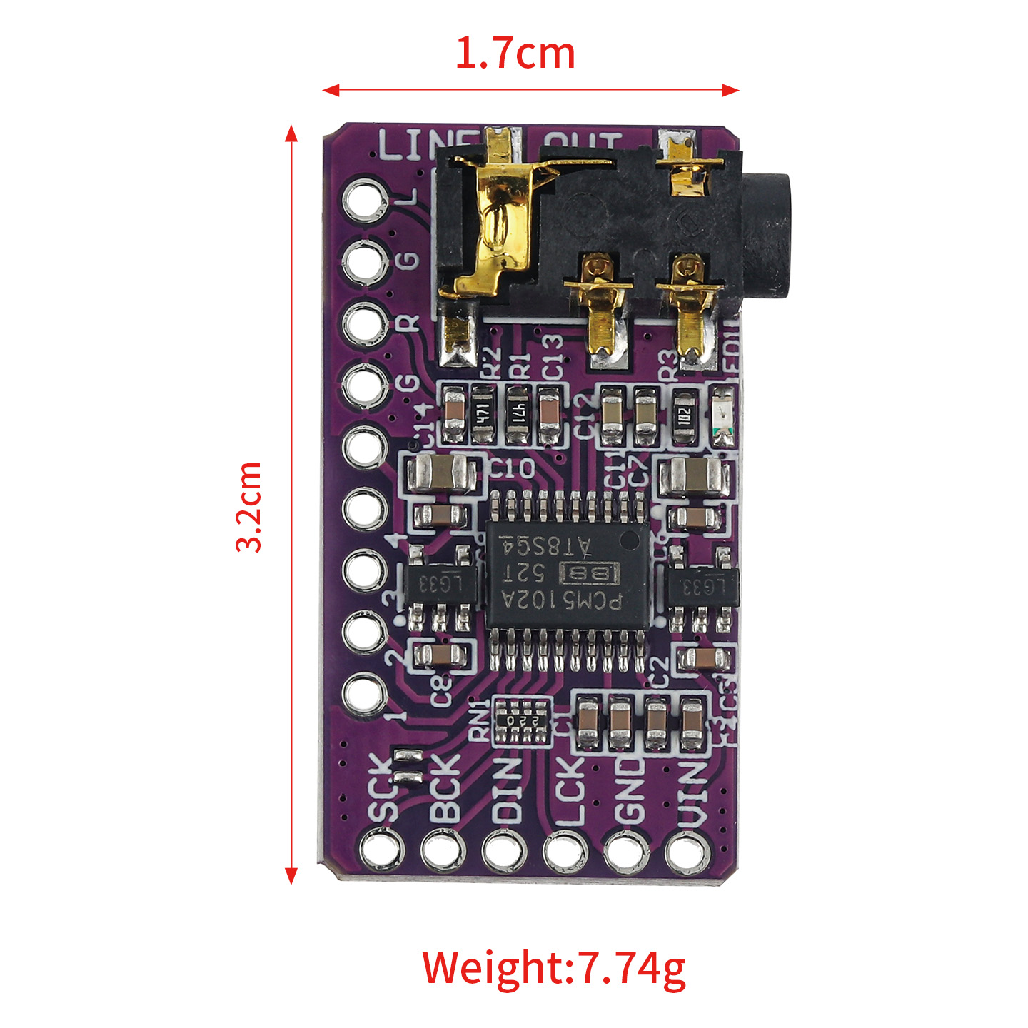 XCW  Interface I2S PCM5102A DA - Pcm5102 review and price