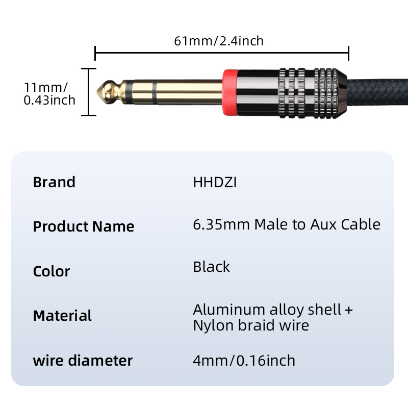 6.35mm TRS Guitar Cable Stereo - Audio Interface review and price