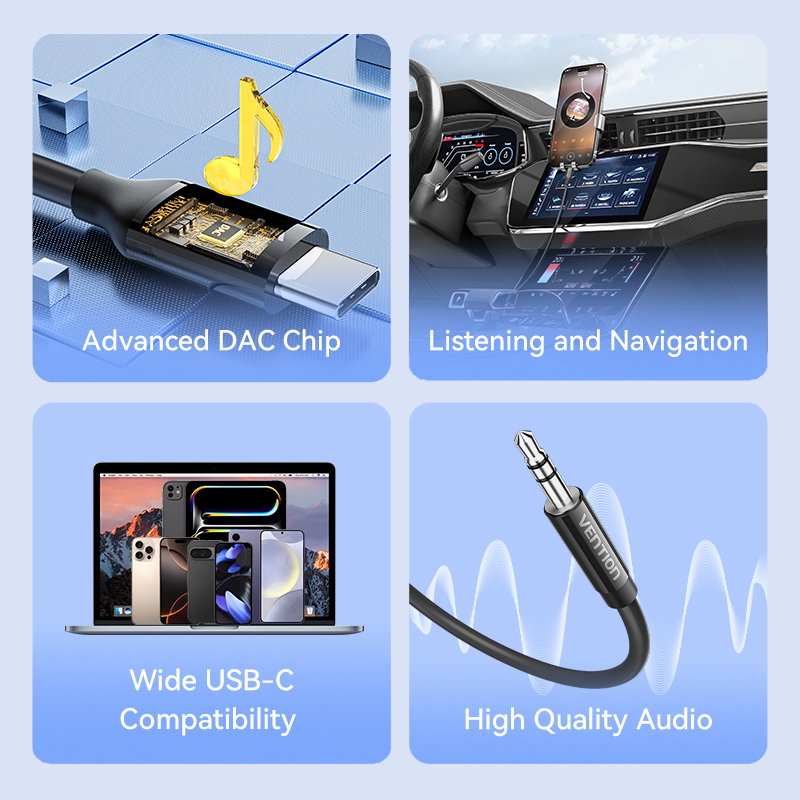 Vention DAC Chip USB Type C to - Audio Jumper Wire review and price