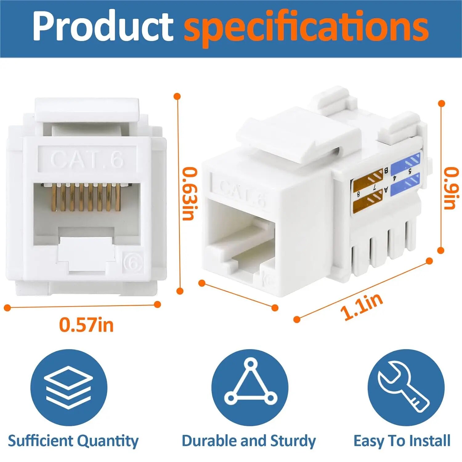 ZoeRax 10-Pack RJ45 Keystone J - Rj45 Jack review and price