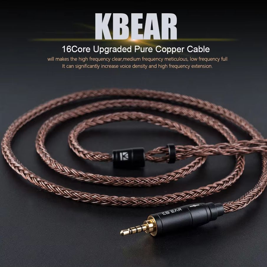 KBEAR 16 core 2-pin IEM headph - Trs Cable review and price