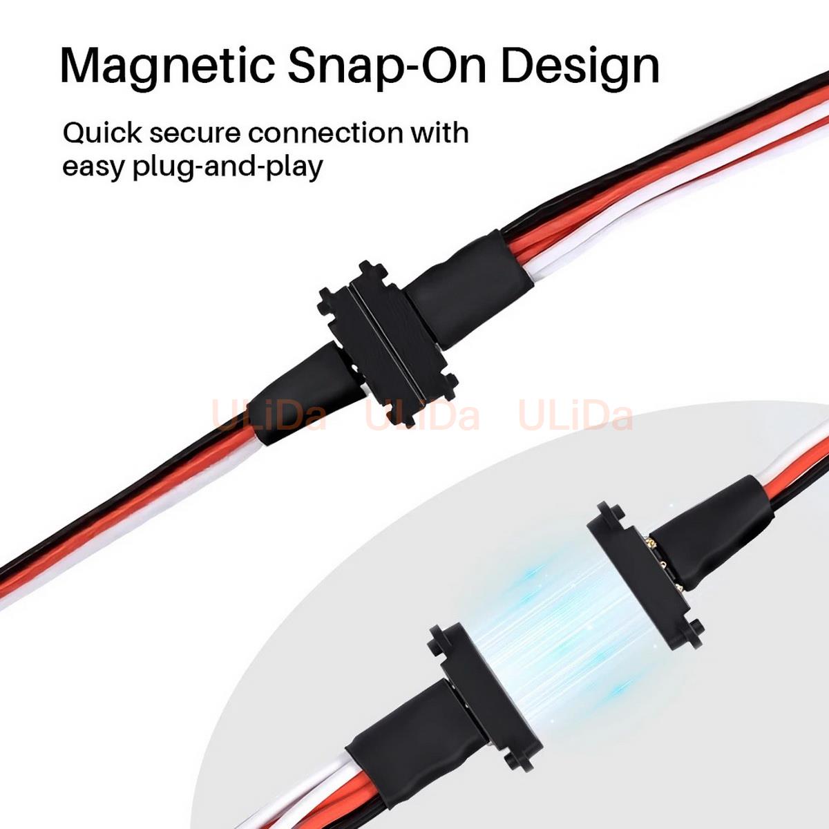 3-Pin Magnetic Snap-on 1 to 2  - Rca Cable review and price